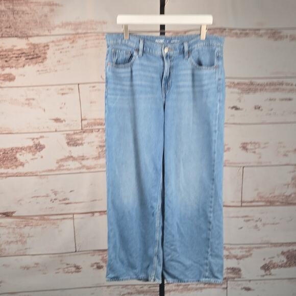 Old Navy Baggy Wide Leg Jean Blue Size 12 - Picture 1 of 7